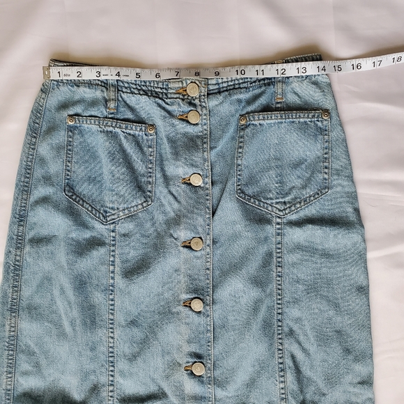 Vintage Liz Claiborne Long Maxi Denim/Jean Skirt Sz 8 Cottagecore Prairi… - Picture 15 of 16
